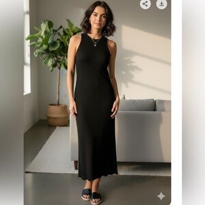 THE DROP   Elegant Black Sleeveless Dress SIZE L